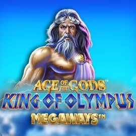 Age Of The Gods: King of Olympus Megaways slot logo by Origins at Gambloria Casino