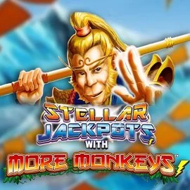 Stellar Jackpots with More Monkeys slot visual from Lightning Box Game available on gambloriacasinoo.es